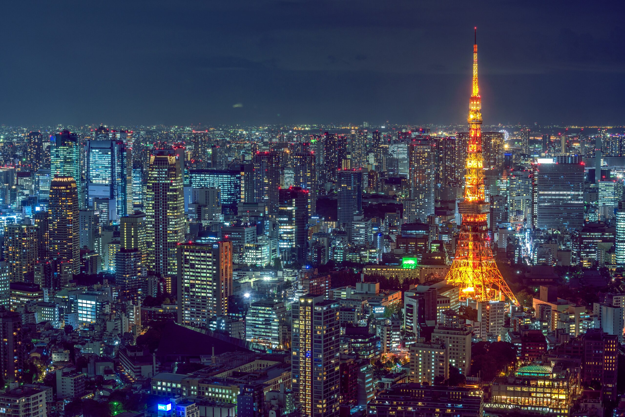 night view of tokyo japan